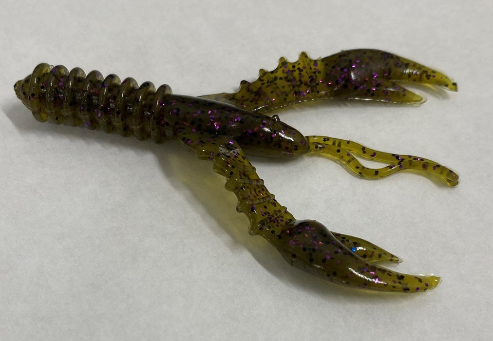Crawfish Jig Trailer - Color Green Pumpkin Purple - Arkie Lures