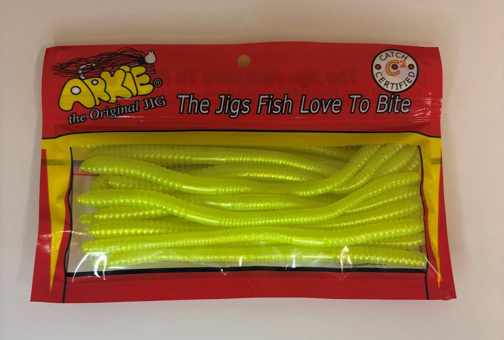 6" Straight Tail Worm - Arkie Lures
