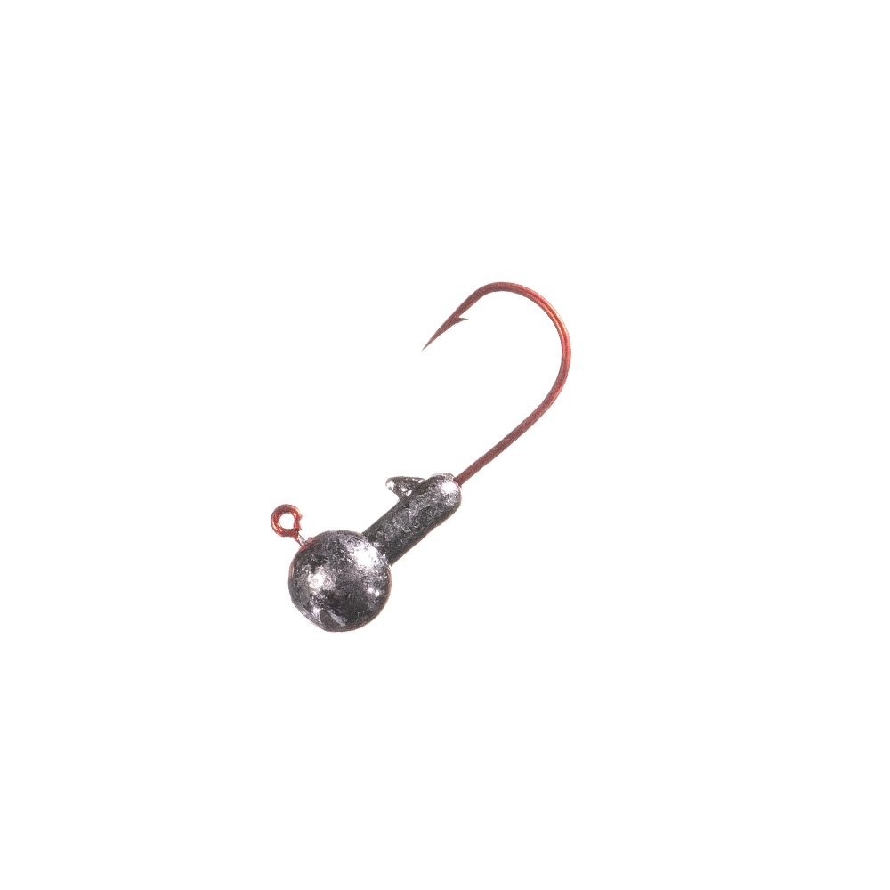 Luck-E-Strike, 1/16 oz White/ Red Crappie Jig-Heads, Red Hooks, 7