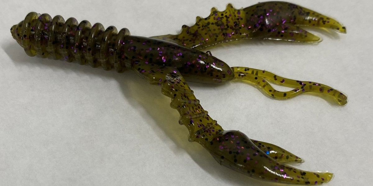 Crawfish Jig Trailer - Color Green Pumpkin Purple — Arkie Lures