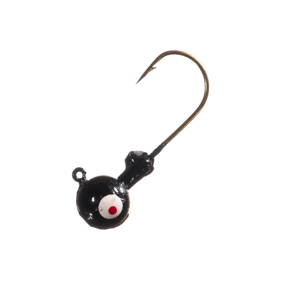 Arkie Double Eye Jig Head 1/32oz Black 10pk