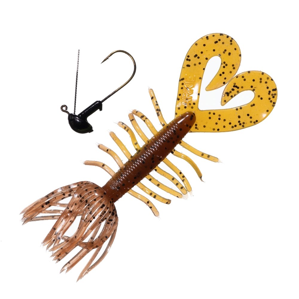 Salty Crawlin' Grub Jig | Grub & Weedless Jig Head | Arkie — Arkie