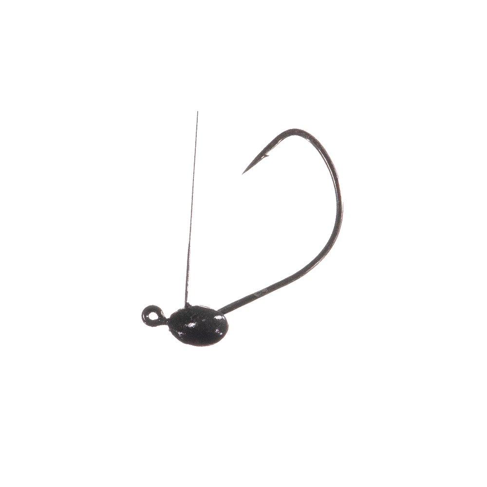 Arkie Lures Wacky Head Jig, Black 1/8 Oz