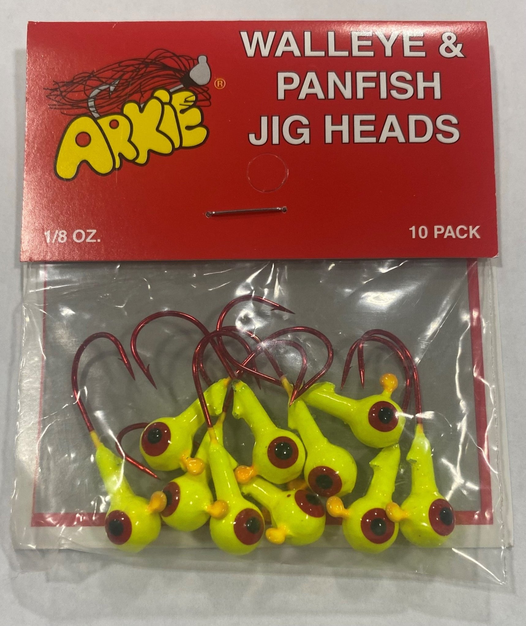Eagle Claw 10pk 1/16 Oz Weedless Jig Heads - Junebug, Size 2 Hook - Crappie, Bass, Panfish